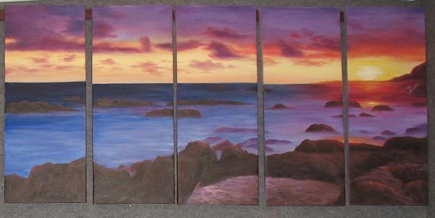 Dafen Oil Painting on canvas seascape painting -set502